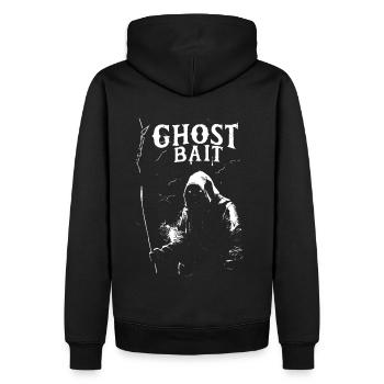Ghost Bait Sensenmann Figur | Geisterjäger Design - Männer Premium Bio Hoodie - Schwarz - Hinten - Nico (187cm)