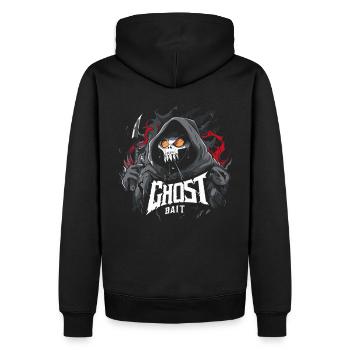 Ghost Bait Geister Köder Design Paranormal Jäger - Männer Premium Bio Hoodie - Schwarz - Hinten - Nico (187cm)