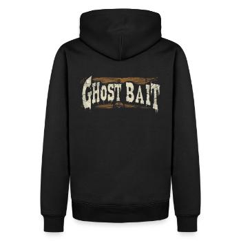 Ghost Bait Geisterköder Schild Paranormales Design - Männer Premium Bio Hoodie - Schwarz - Hinten - Nico (187cm)