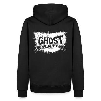 Ghost Bait Geisterköder Banner Paranormales Design - Männer Premium Bio Hoodie - Schwarz - Hinten - Nico (187cm)