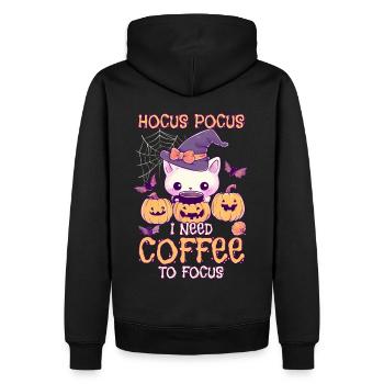 Hocus Pocus Café Halloween Drôle Cadeau - Sweat à capuche Premium bio Homme - noir - Dos - Nico (187cm)