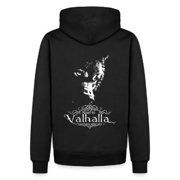 De Shadow Wolf Road à Valhalla Design - Sweat à capuche Premium bio Homme - noir - Dos - Nico (187cm)