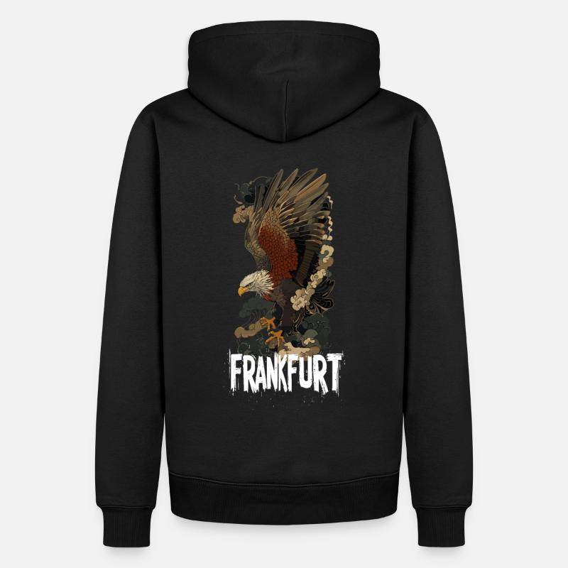 Frankfurt Eagle Spread FFM Patriots - Sweat à capuche Premium bio Homme - noir