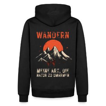 Randonnée pédestre - Profiter de la nature pour les amoureux de la nature - Sweat à capuche Premium bio Homme - noir - Dos - Nico (187cm)