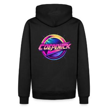 Berlin Köpenick Souvenir Cöpenick Retro-Style - Men’s Premium Organic Hoodie - black - Back - Nico (187cm)