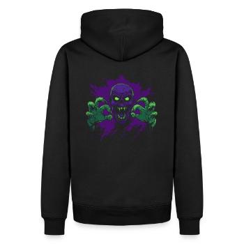 Costume d’Halloween d’horreur - Zombie aux mains vertes - Sweat à capuche Premium bio Homme - noir - Dos - Nico (187cm)