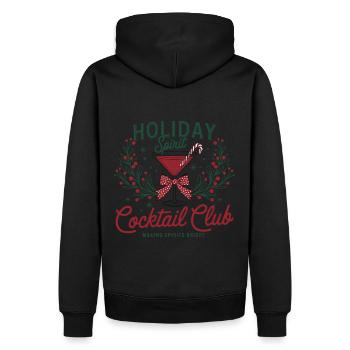 Holiday Spirit Cocktail Club - Feiertagsstimmung - Männer Premium Bio Hoodie - Schwarz - Hinten - Nico (187cm)