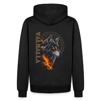 Vegvisir Boussole Wolf Runes Valhalla Viking - Sweat à capuche Premium bio Homme - noir - Dos - Nico (187cm)
