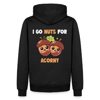 Ich Bin Verrückt nach Acorny - Herbst Outfit - Männer Premium Bio Hoodie - Schwarz - Hinten - Nico (187cm)