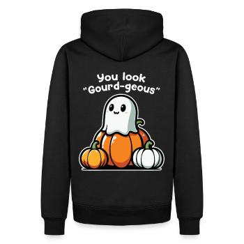 You Look Pumpkin Geous - Tenue d’Halloween - Sweat à capuche Premium bio Homme - noir - Dos - Nico (187cm)