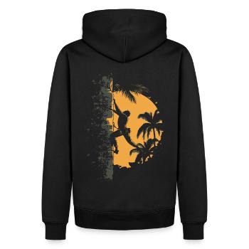 Escalade à la limite : Aventure en plein air dans les Alpes - Sweat à capuche Premium bio Homme - noir - Dos - Nico (187cm)
