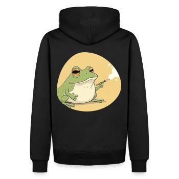 Grenouille de désherbage - Chill Weed Smoker - Sweat à capuche Premium bio Homme - noir - Dos - Nico (187cm)