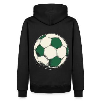 Football vert pour les équipes et les clubs - Sweat à capuche Premium bio Homme - noir - Dos - Nico (187cm)