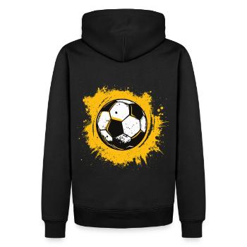 Jaune Éclaboussure de couleur Football Couleur Explosion Sport - Sweat à capuche Premium bio Homme - noir - Dos - Nico (187cm)