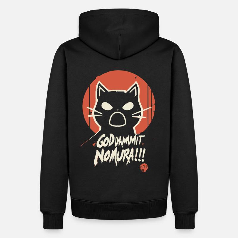 Goddammit Nomura – Katzen Design - Sweat à capuche Premium bio Homme - noir