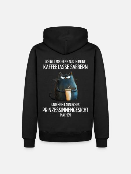 Ich will nur in meine Kaffeetasse sabbern - Männer Premium Bio Hoodie - Schwarz