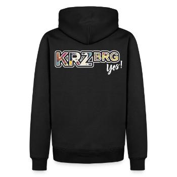 Kreuzberg - die gechillte Ecke in Berlin! - Männer Premium Bio Hoodie - Schwarz - Hinten - Nico (187cm)