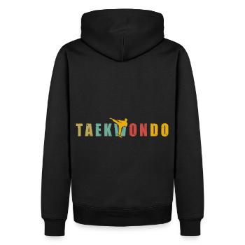 Taekwondo - Männer Premium Bio Hoodie - Schwarz - Hinten - Nico (187cm)