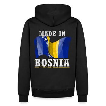 Bosnie - Sweat à capuche Premium bio Homme - noir - Dos - Nico (187cm)
