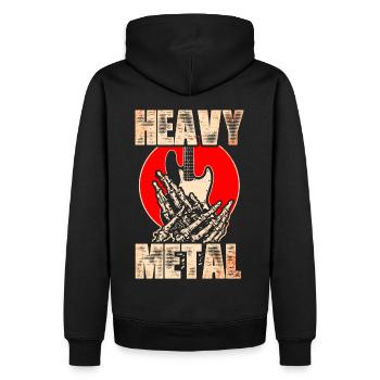Métal lourd - Sweat à capuche Premium bio Homme - noir - Dos - Nico (187cm)