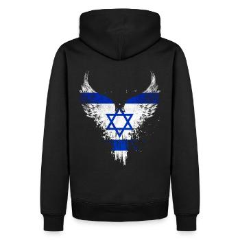 Drapeau d’Israël - Sweat à capuche Premium bio Homme - noir - Dos - Nico (187cm)
