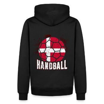 Dänemark Handball - Männer Premium Bio Hoodie - Schwarz - Hinten - Nico (187cm)