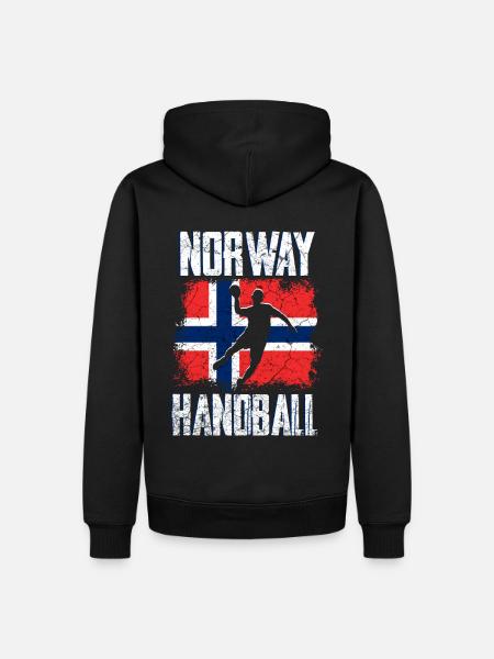 Norvège Handball - Sweat à capuche Premium bio Homme - noir