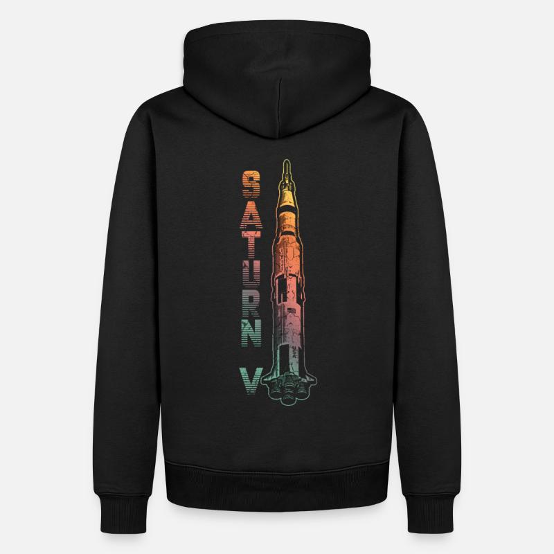 Fusée Saturn V - Sweat à capuche Premium bio Homme - noir