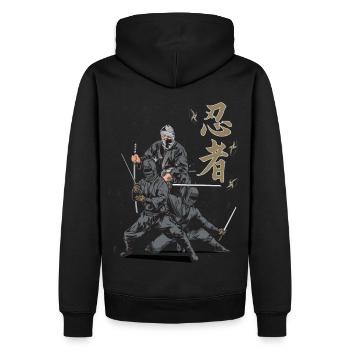 Ninja, Ninjutsu, Shinobi - Men’s Premium Organic Hoodie - black - Back - Nico (187cm)
