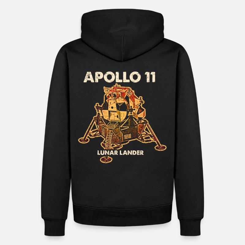 Module lunaire Apollo - Sweat à capuche Premium bio Homme - noir