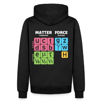 Standard Model of Particle Physics with Higgs Boson - Men’s Premium Organic Hoodie - black - Back - Nico (187cm)
