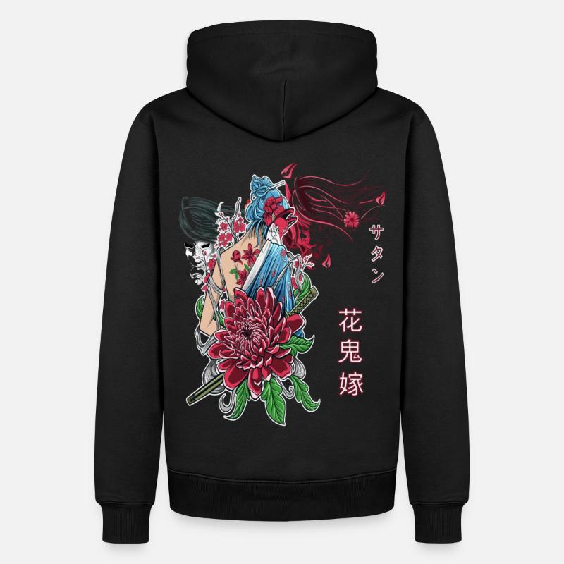 Dämonenbraut, Oni hanayome, Satan, Dämon - Männer Premium Bio Hoodie - Schwarz
