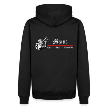 Mainz Ehre Stolz Tradition Fussball Design - Männer Premium Bio Hoodie - Schwarz - Hinten - Nico (187cm)