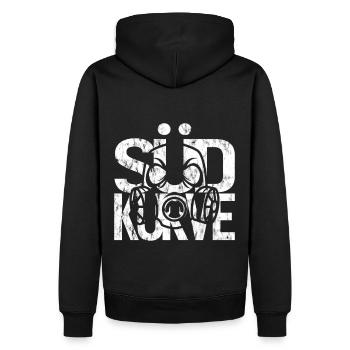 Südkurve - Fussball Fanshirt - Männer Premium Bio Hoodie - Schwarz - Hinten - Nico (187cm)