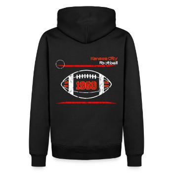 Conception de l’équipe de football américain de Kansas City - Sweat à capuche Premium bio Homme - noir - Dos - Nico (187cm)