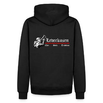Leverkusen honore la tradition de la fierté - Sweat à capuche Premium bio Homme - noir - Dos - Nico (187cm)