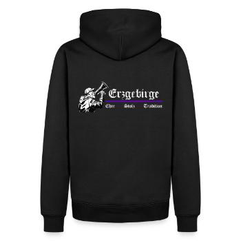Erzgebirge Honore fière tradition - Sweat à capuche Premium bio Homme - noir - Dos - Nico (187cm)