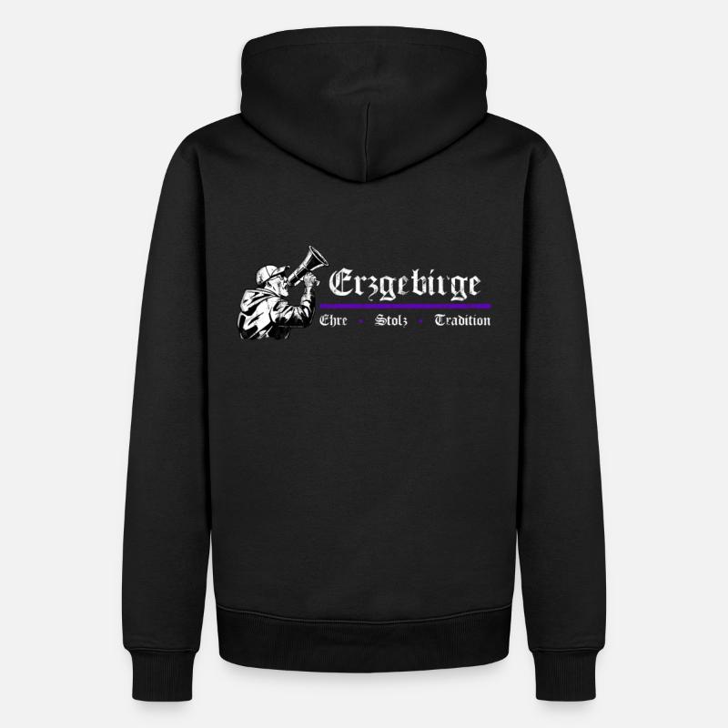 Erzgebirge Ehre Stolz Tradition - Männer Premium Bio Hoodie - Schwarz