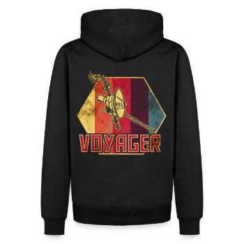 Sonde spatiale Voyager - Sweat à capuche Premium bio Homme - noir - Dos - Nico (187cm)