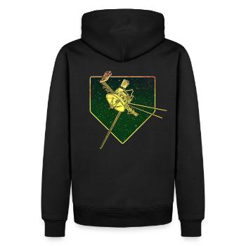 Vaisseau spatial Voyager - Sweat à capuche Premium bio Homme - noir - Dos - Nico (187cm)