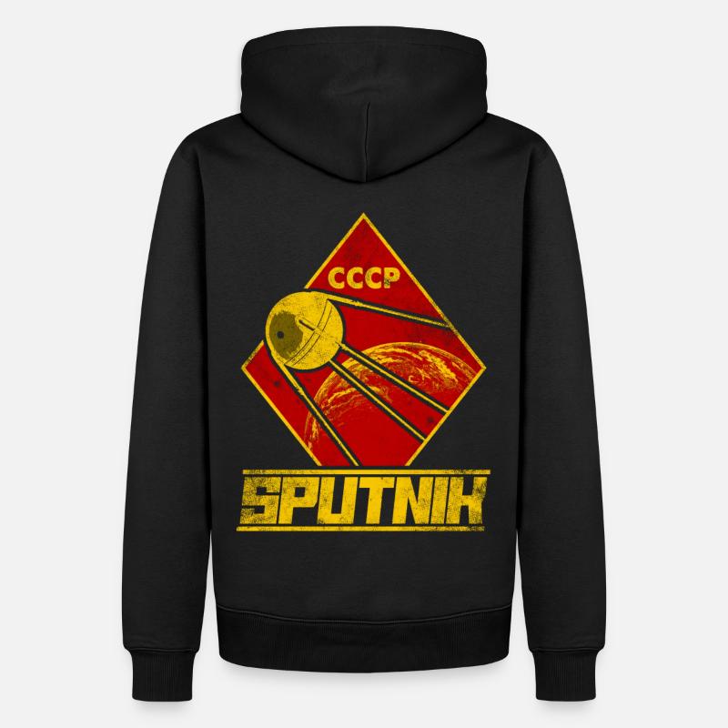 Spoutnik Satellite Union soviétique - Sweat à capuche Premium bio Homme - noir