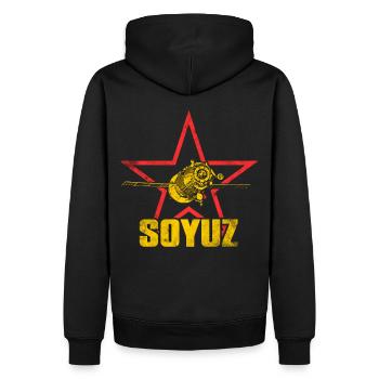 Vaisseau spatial Soyouz - Sweat à capuche Premium bio Homme - noir - Dos - Nico (187cm)