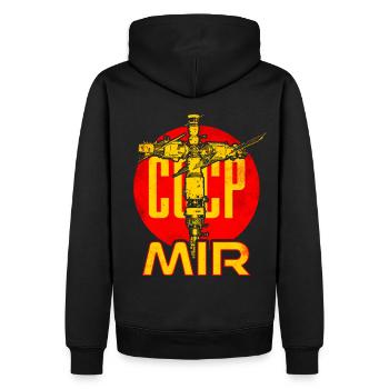 Mir Soviet Union Space Station - Men’s Premium Organic Hoodie - black - Back - Nico (187cm)