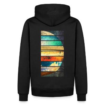 Planets of the Solar System - Men’s Premium Organic Hoodie - black - Back - Nico (187cm)