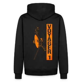 Sonde spatiale Voyager - Sweat à capuche Premium bio Homme - noir - Dos - Nico (187cm)