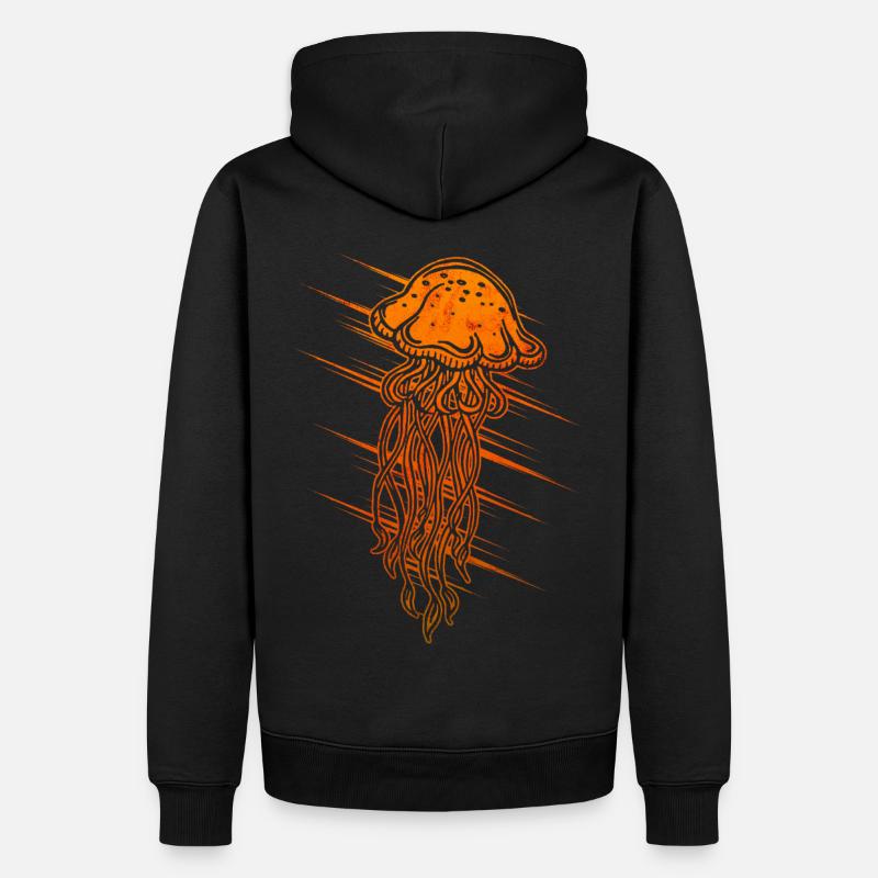 Méduse - Sweat à capuche Premium bio Homme - noir
