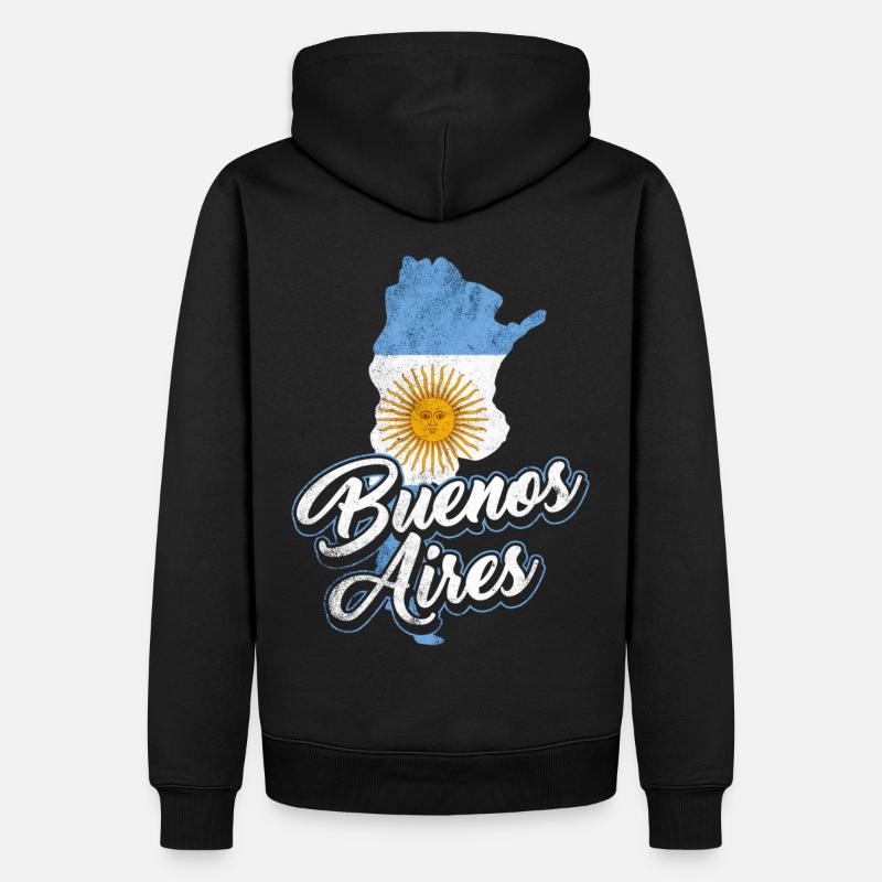 Buenos Aires Argentine - Sweat à capuche Premium bio Homme - noir