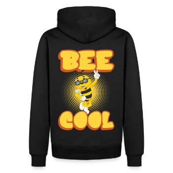 Bee Cool Funny Beekeeper Bee T-Shirt - Men’s Premium Organic Hoodie - black - Back - Nico (187cm)