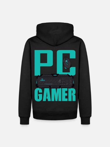 PC Gamer Gaming Videospiele T-Shirt - Männer Premium Bio Hoodie - Schwarz