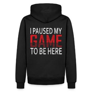 T-shirt Jeux vidéo Gamer Gaming - Sweat à capuche Premium bio Homme - noir - Dos - Nico (187cm)